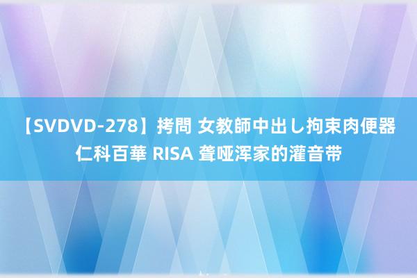 【SVDVD-278】拷問 女教師中出し拘束肉便器 仁科百華 RISA 聋哑浑家的灌音带