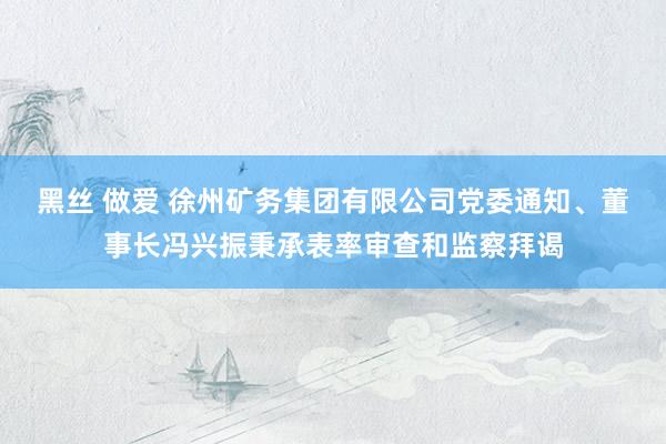 黑丝 做爱 徐州矿务集团有限公司党委通知、董事长冯兴振秉承表率审查和监察拜谒