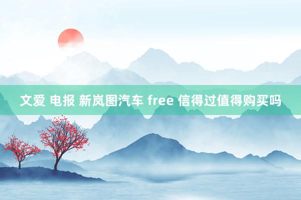 文爱 电报 新岚图汽车 free 信得过值得购买吗